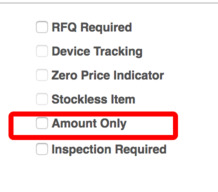 screenshot indicating the "Amount Only" option on the "Lines Details" screen